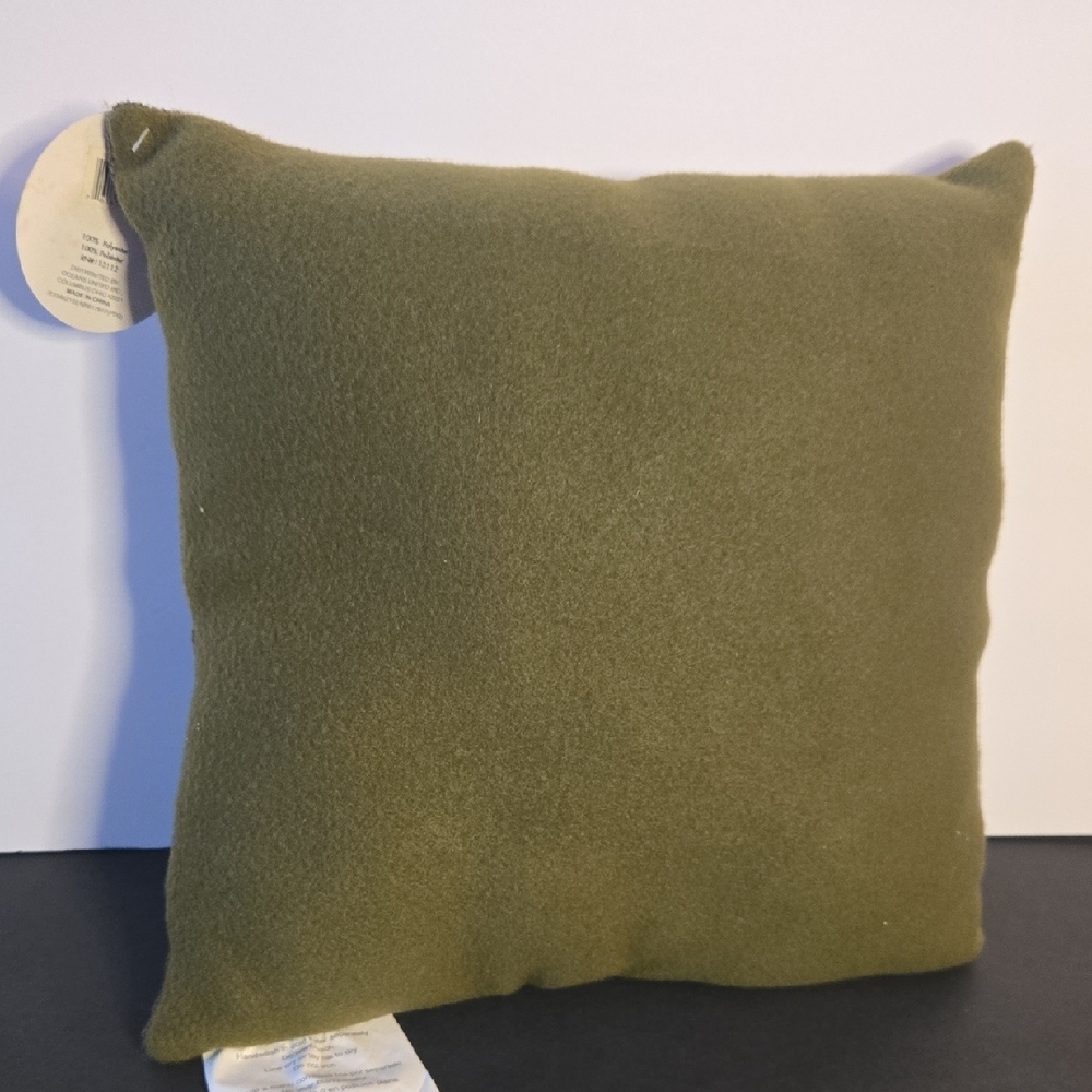 Forest Green Plush Santa Face Decorative Christmas Pillow - Picture 6 of 12